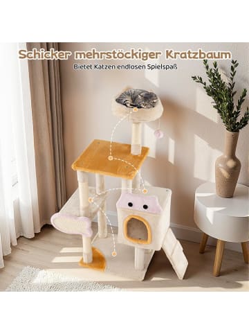 COSTWAY Kratzbaum 95 x 43 x 125 cm in Beige