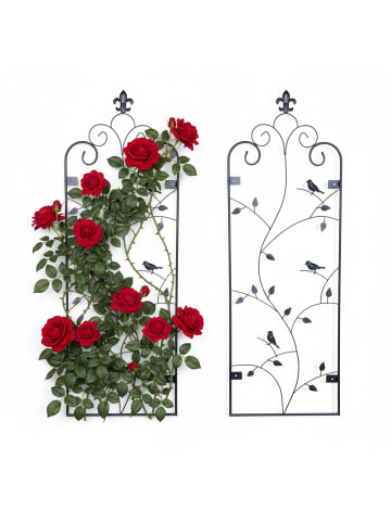 relaxdays 2 x Rankgitter "Ranken" in Schwarz - (B)38 x (H)110 cm