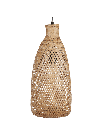 Beliani Pendelleuchten LWELA in Heller Holzfarbton - (W) 23 x (H) 48 x (L) 23 cm