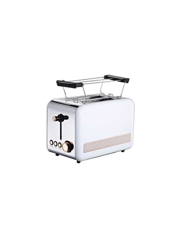 Schäfer Toaster Retro 2-Scheiben Toaster 850 Watt in weiß rosegold