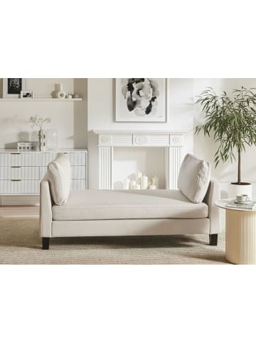 Beliani Chaiselongue ARCHIANE in Beige/Schwarz - (W) 170 x (H) 60 x (L) 85 cm