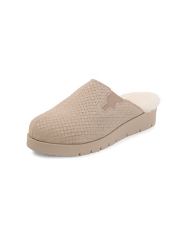 VITAFORM Veloursleder Hausschuhe in beige