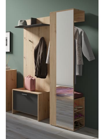 byLiving Garderoben-Set BEN in Artisan Eiche (Eiche-Optik) - 3-teilig