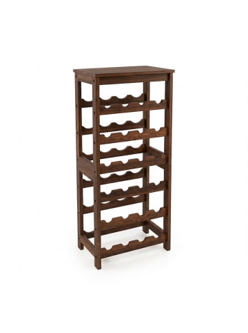 relaxdays Weinregal in Braun - (B)40 x (H)82 x (T)24 cm