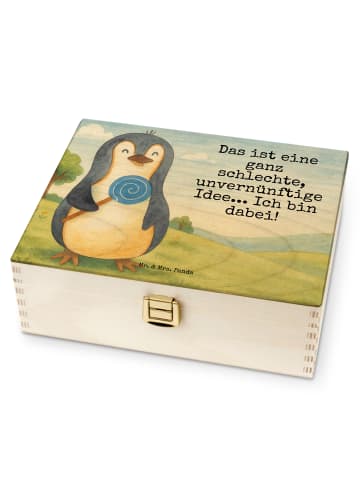 Mr. & Mrs. Panda Tee Sortierbox Pinguin Lolli Design mit Spruch in Weiß