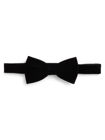Finshley & Harding London Fliege und Einstecktuch in schwarz weiß - 0001