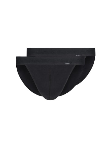 Skiny Slip 2er Pack in Schwarz