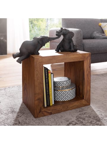 FineBuy Bücherregal in Braun / Sheesham / 33x44x44