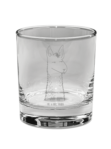 Mr. & Mrs. Panda Trinkglas Lamakopf Genervt ohne Spruch in Transparent