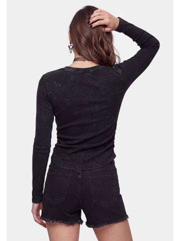 myMo ROCKS Women Longsleeve in Black Stone Wash