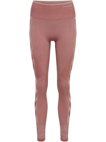 Hummel Hummel Leggings Hmlmt Yoga Damen Atmungsaktiv Schnelltrocknend Nahtlosen in WITHERED ROSE/ROSE TAN MELANGE