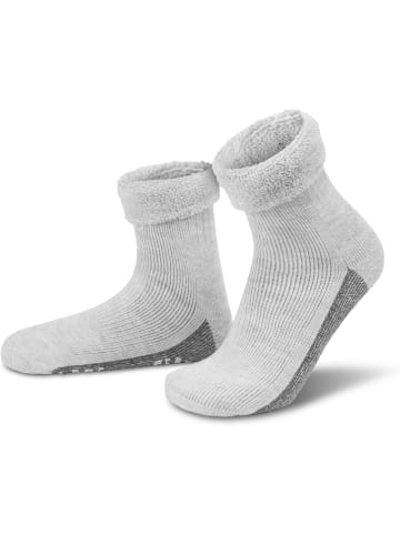 normani Alpaka-Wollsocken mit ABS-Druck in Hellgrau