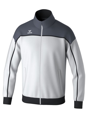 erima Trainingsjacke in weiß/slate grey/schwarz