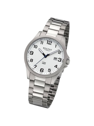Regent Analog-Armbanduhr Regent Titan-Uhren silber mittel (ca. 39mm)