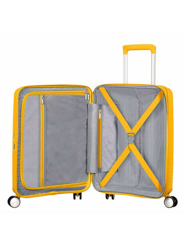 American Tourister Soundbox - 4-Rollen-Kabinentrolley 55 cm erw. (gelb) in golden yellow