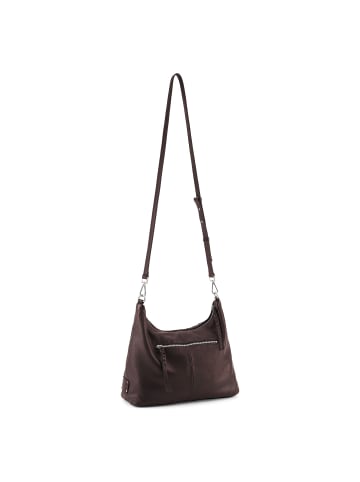 FREDs BRUDER Calm Weave Schultertasche Leder 38 cm in dark chocolate