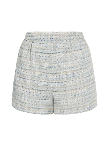 faina Damen Bouclé Shorts in Hellblau Mehrfarbig