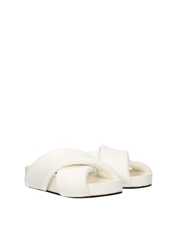 Jil Sander Weiß Leder Hausschuhe