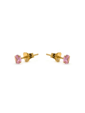 Luxenter Ohrringe Otieno Silber, Gold A. und Amethyst Cz-OTIENO