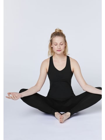 Detto Fatto Tank Top im reversiblen Two-Tone-Look in Schwarz