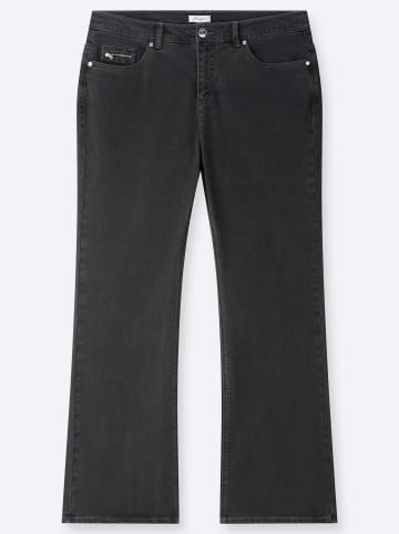 sheego Bootcut-Jeans in black denim