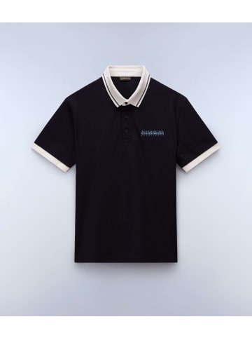 Napapijri Polo "E-Zeri Ss" in Schwarz