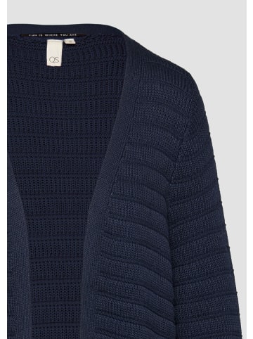 QS Strickjacke langarm in Blau