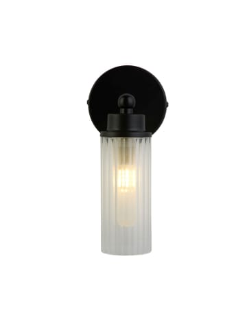 Licht-Erlebnisse Wandlampe (B)10 x (H)22 cm in Schwarz Klar