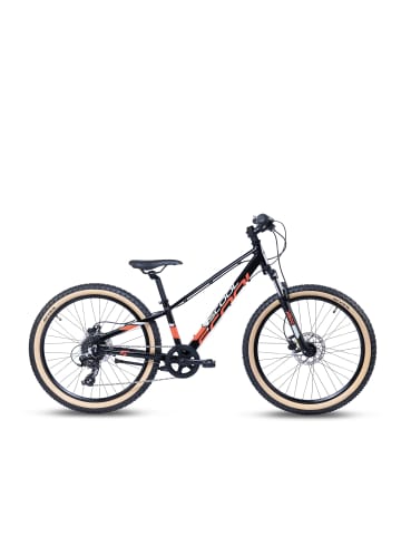 S'COOL Kinderfahrrad -  Xroc disc 24 Zoll 8-Gang | ab 8 Jahre - Black/Orange
