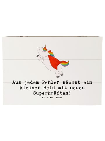 Mr. & Mrs. Panda Holzkiste Fehler machen lernen mit Spruch in Weiß