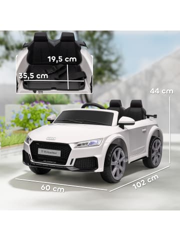 HOMCOM 12V Audi TT RS Kinderauto Weiß