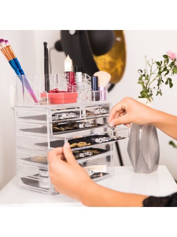 relaxdays Makeup Organizer in Transparent