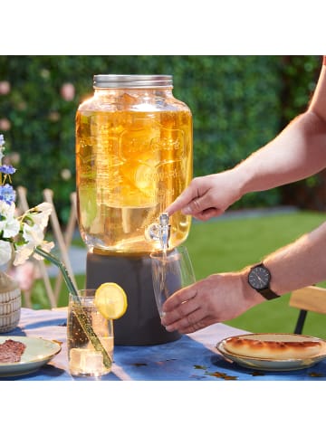 relaxdays Getränkespender in Transparent - 5 Liter