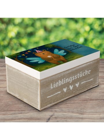 Mr. & Mrs. Panda Holzkiste Bär Zahnfee Design mit Spruch in Weiß
