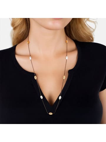 Yokoamii Kette aus Messing mit Perle (synth.) in gelbgold