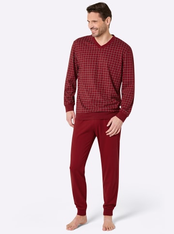 WITT WEIDEN Schlafanzüge in dunkelblau + dunkelrot