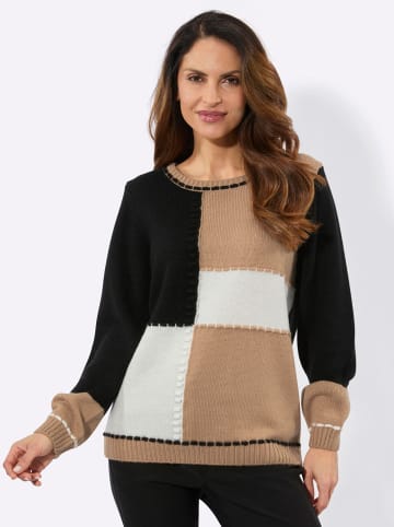 WITT WEIDEN Pullover in camel-schwarz