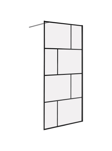 Beliani Duschwand TAPAJOS in Schwarz - (W) 90 x (H) 195 cm