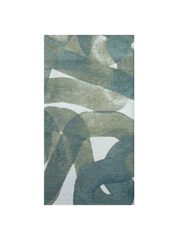 lola & moi Teppich Teal in silber