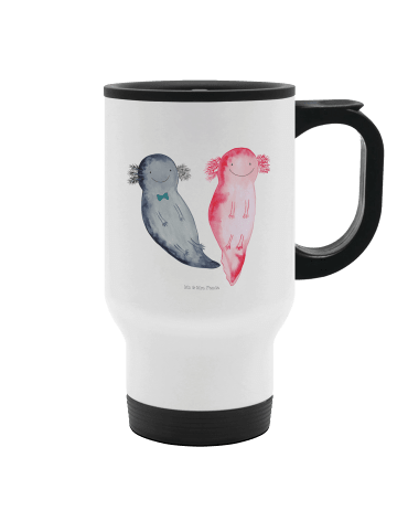 Mr. & Mrs. Panda Thermobecher To Go Axolotl Freundin ohne Spruch in Weiß