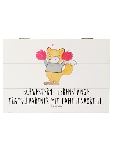 Mr. & Mrs. Panda Box Schwestern Tratschpartner mit Spruch in Weiß
