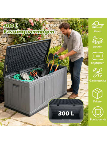 COSTWAY Gartenbox 300L in Grau