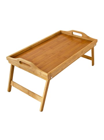 relaxdays Betttablett in Natur - (B)60 x (H)23 x (T)30 cm