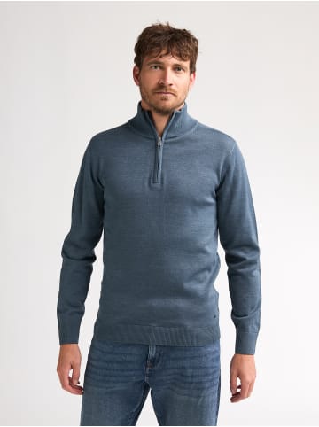 Petrol Industries Feinstrick-Pullover mit Half-Zip wheel in Blau