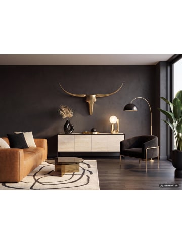 FineBuy Geweih in Gold / Aluminium / 100x6x40