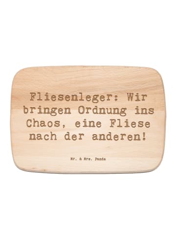 Mr. & Mrs. Panda Frühstücksbrettchen Spruch Fliesenleger Ordnung... in Transparent