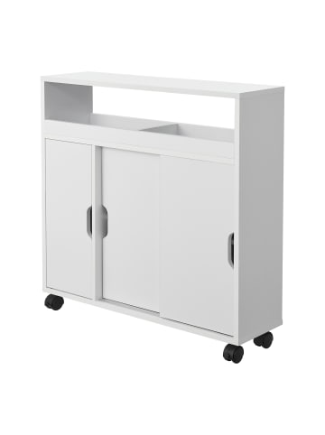 en.casa Badezimmerschrank Lumijoki in Weiß (H)71cm (B)70cm (T)20cm