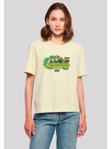 F4NT4STIC Tee Centipede Atari Retro Gaming Art in softyellow
