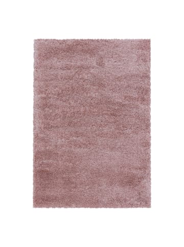 Hochflor Teppich Francesca in Rosa