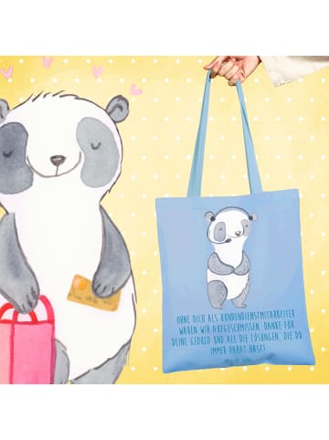 Mr. & Mrs. Panda Beutel Kundendienstmitarbeiter Held mit Spruch in Sky Blue